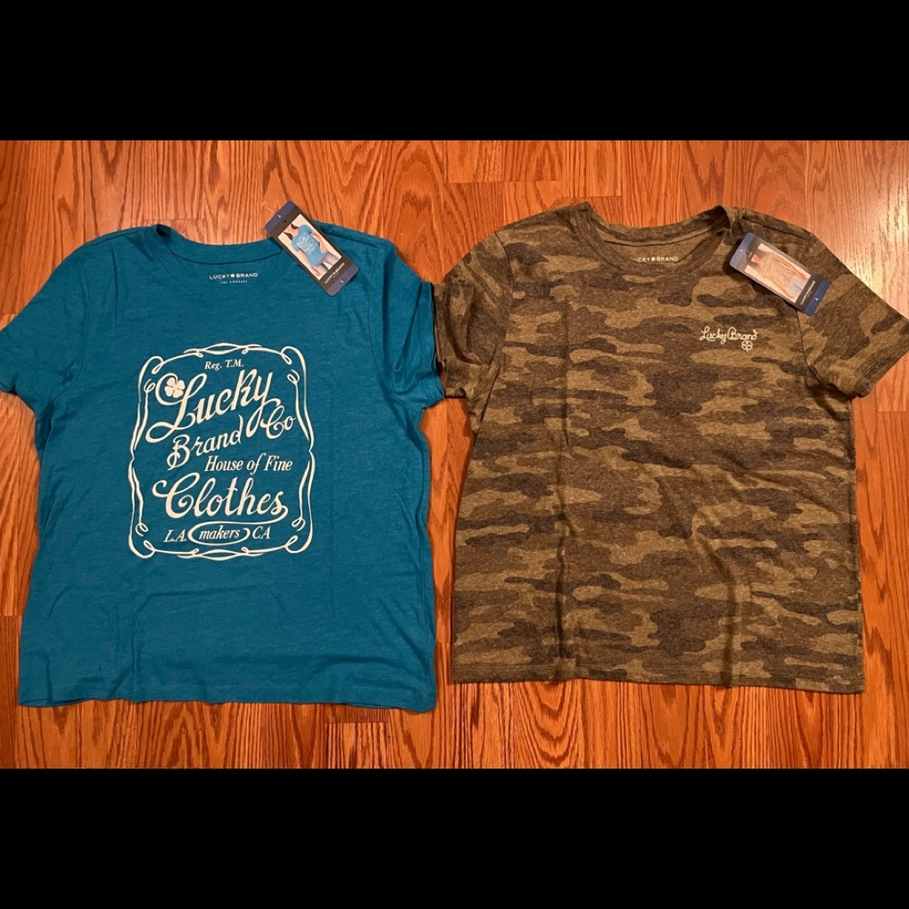 Lucky Brand Ladies' Graphic Tee bundle of two. Size L